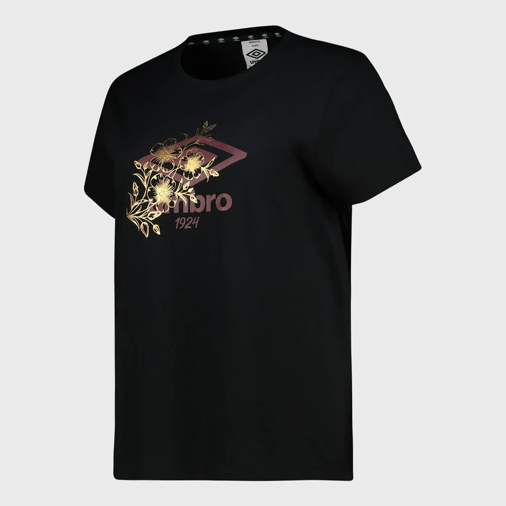 Umbro Womens Bloom Tee Black sold by Tekkie Town