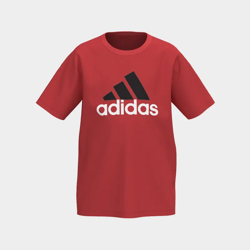 Adidas Youth Essentials Big Logo 2 Tee Red/Multi _ 181997 _ Red sold by Tekkie Town