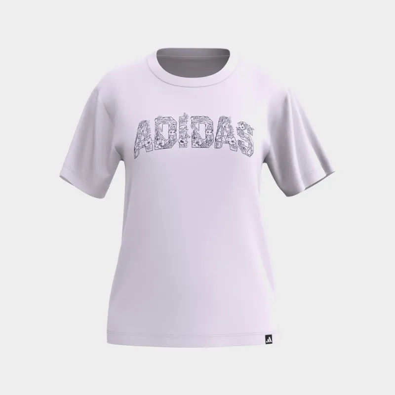 Adidas Womens Tech Illustrate Graphic Tee Purple sold by Tekkie Town