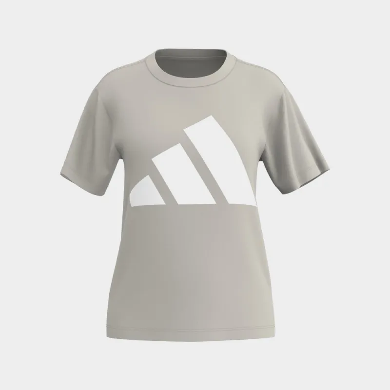 Adidas Womens Essentials Big Logo Cotton Tee Beige sold by Tekkie Town