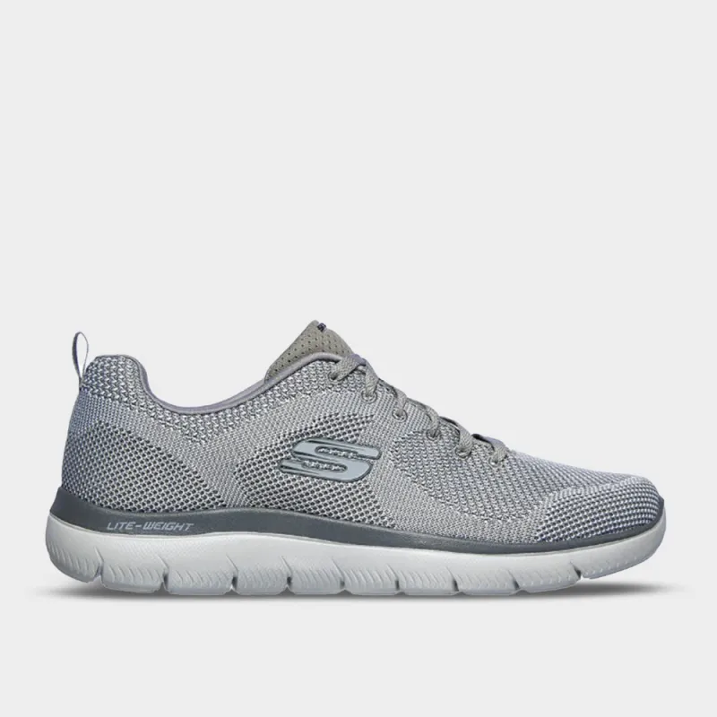 Skechers Mens Summits Sneakers Grey sold by Tekkie Town