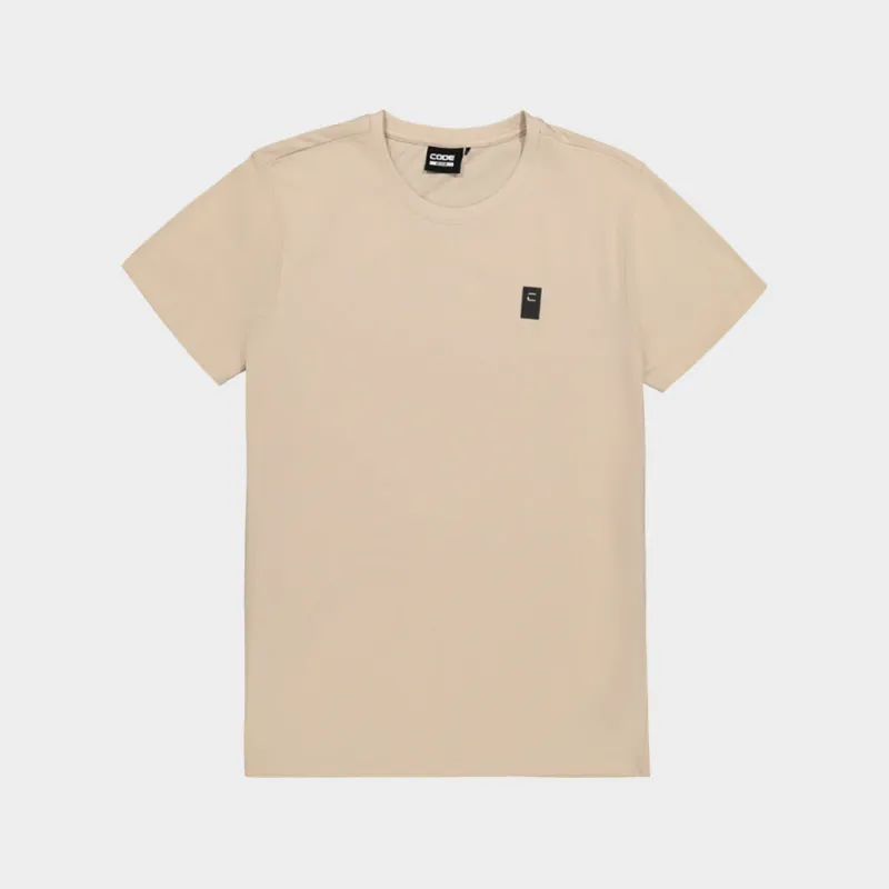 Code Mens Rib Crew Neck Tee Beige made by Tekkie Town