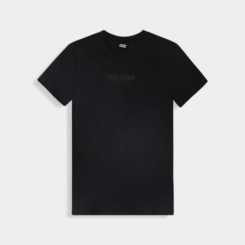 Code Mens Rib Crew Neck Tee Black _ 184479 _ Black sold by Tekkie Town