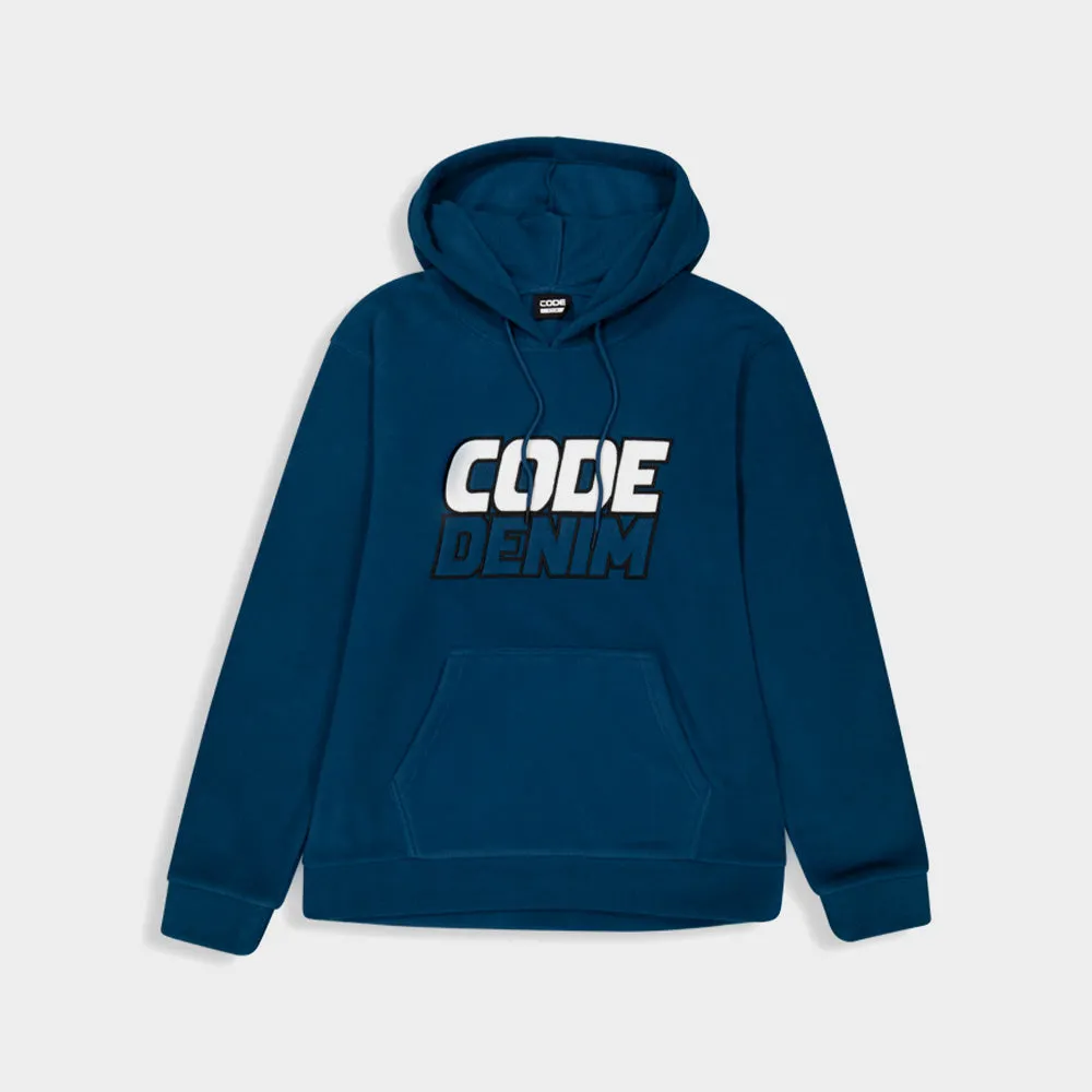 Code Mens Polarfleece Hoodie Blue sold by Tekkie Town