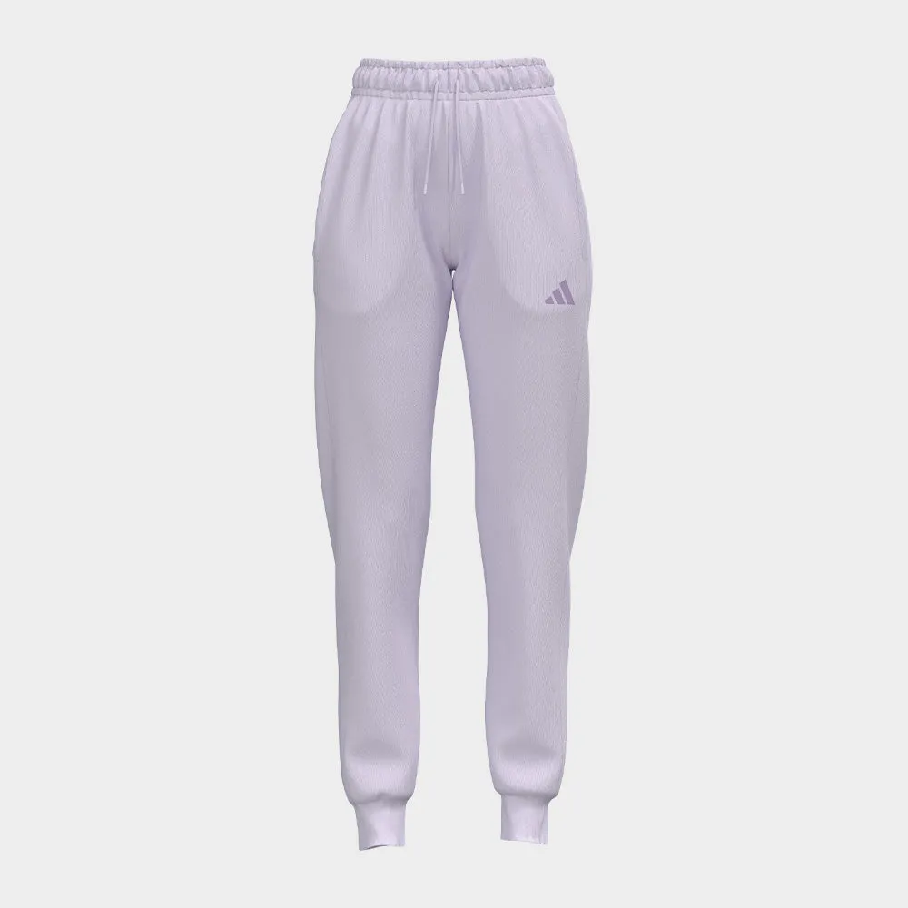 Adidas Womans Essentials Small Logo Feel Cozy Open-Hem Joggers Purple _ 183102 _ Purple sold by Tekkie Town