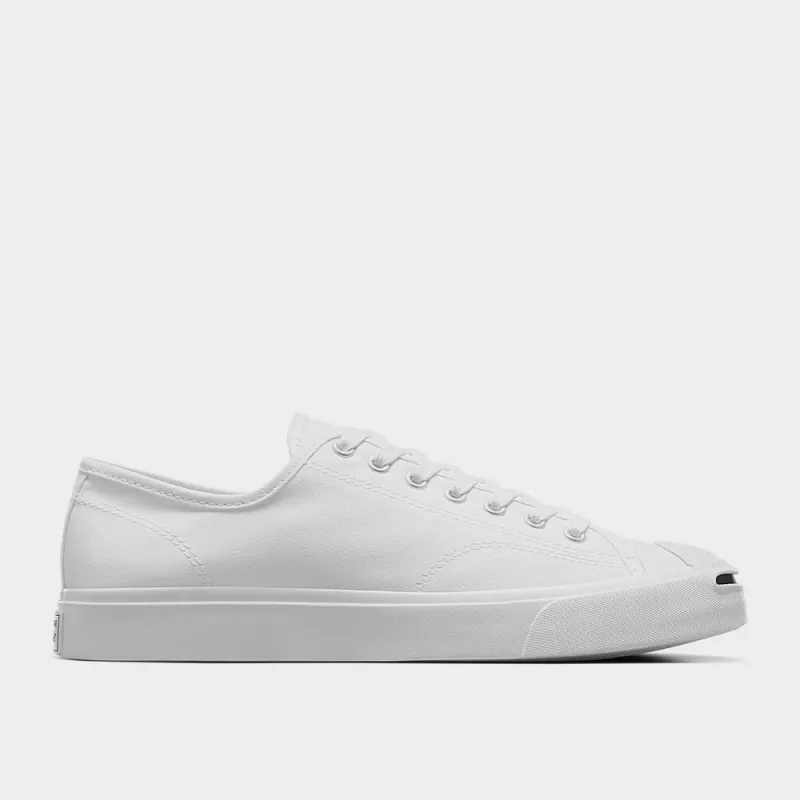Converse Mens Jack Purcell Low Top Sneakers White sold by Tekkie Town