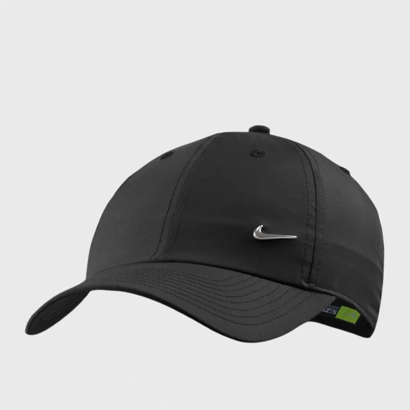 Nike Unisex Dri - Fit Club Metal Swoosh Peak Cap Black sold by Tekkie Town