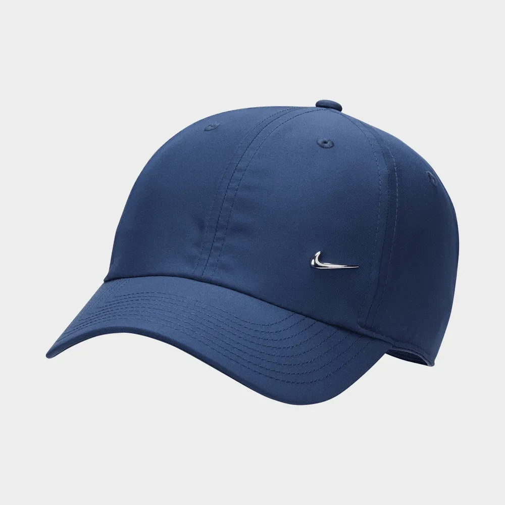 Nike Unisex Unstructured Metal Swoosh Cap Navy _ 169658 _ Navy sold by Tekkie Town