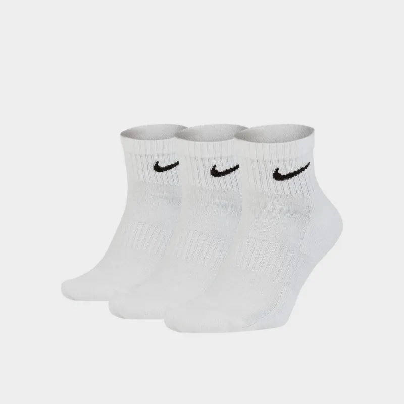 Nike Unisex 3pack Everyday Cushion Ankle Socks White sold by Tekkie Town