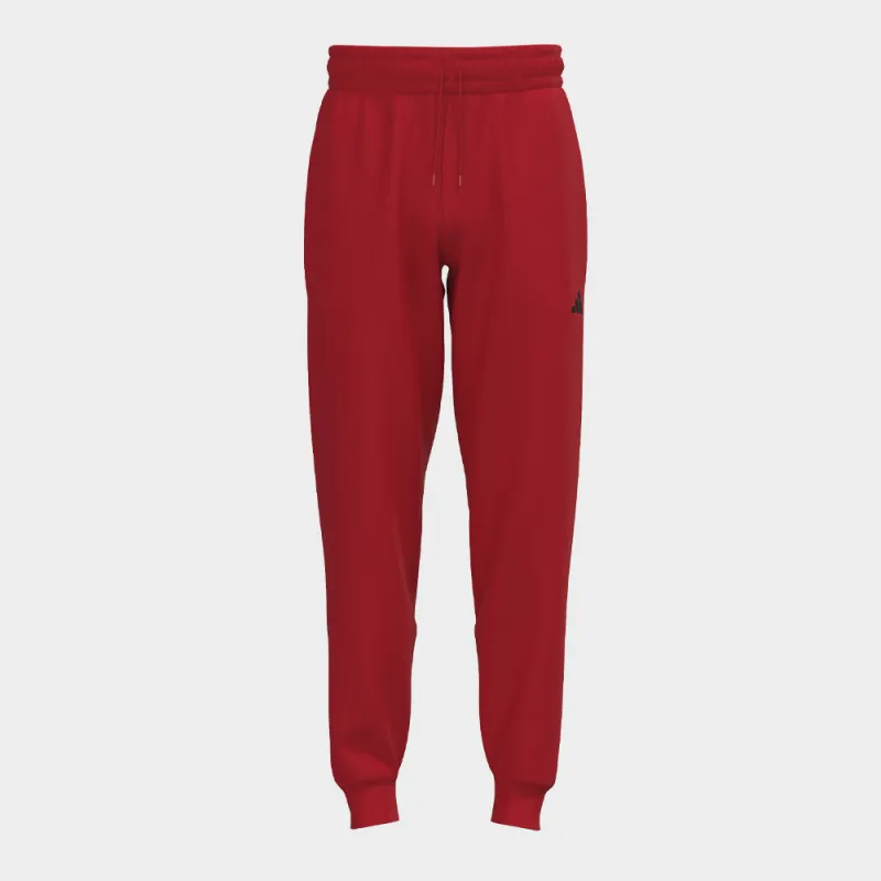 Adidas Mens Essentials Wide Leg 3 Bar Logo Jogger Red sold by Tekkie Town