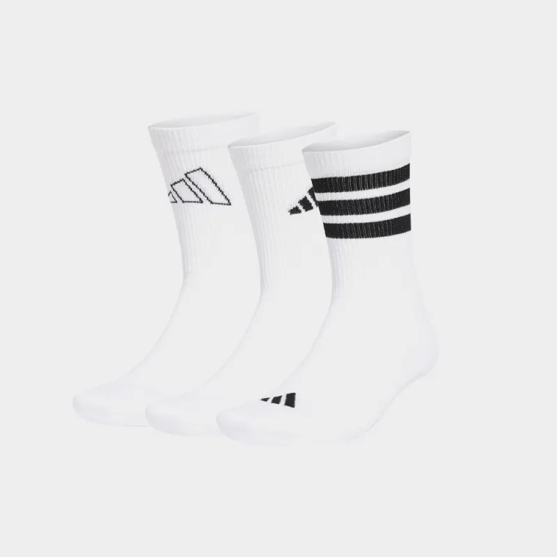 Adidas Unisex Logo Socks 3 Pairs White/Black _ 183162 _ White sold by Tekkie Town