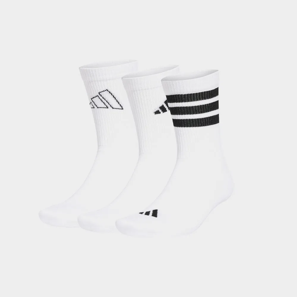 Adidas Unisex Logo 3 Pack Socks White sold by Tekkie Town