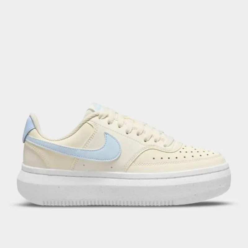 Nike Women's Court Vision Alta Sneaker White/blue _ 183587 _ White sold by Tekkie Town