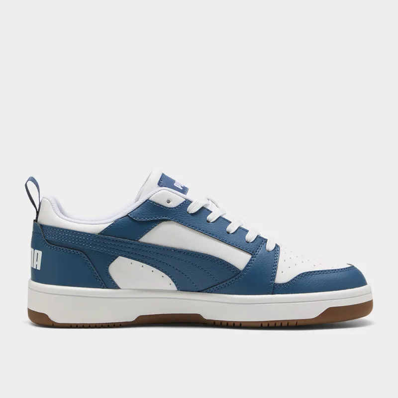 Puma Mens Rebound V6 Low Sneakers Blue sold by Tekkie Town