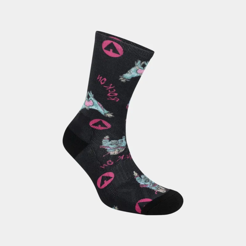 Airwalk Unisex 1 Pack RocK-On Sock Black/Multi _ 181764 _ Black sold by Tekkie Town