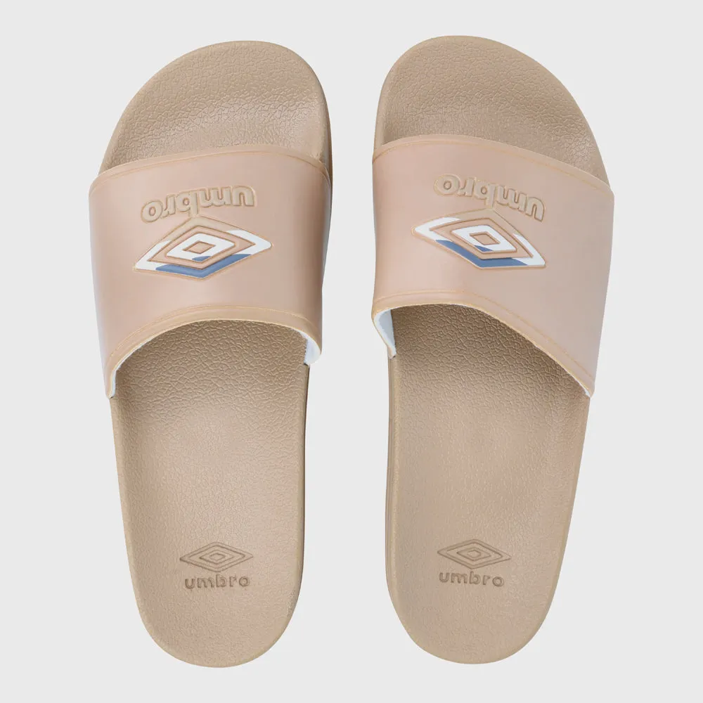 Umbro Mens Tripple Logo Slides Beige sold by Tekkie Town