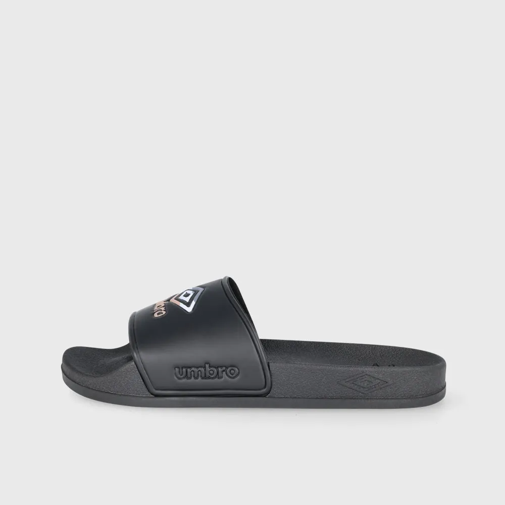 Umbro Mens Tripple Logo Slides Black sold by Tekkie Town product image thumbnail 3