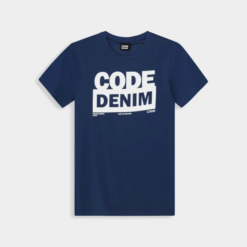 Code Mens Pigment Fill And Blank Tee Blue sold by Tekkie Town