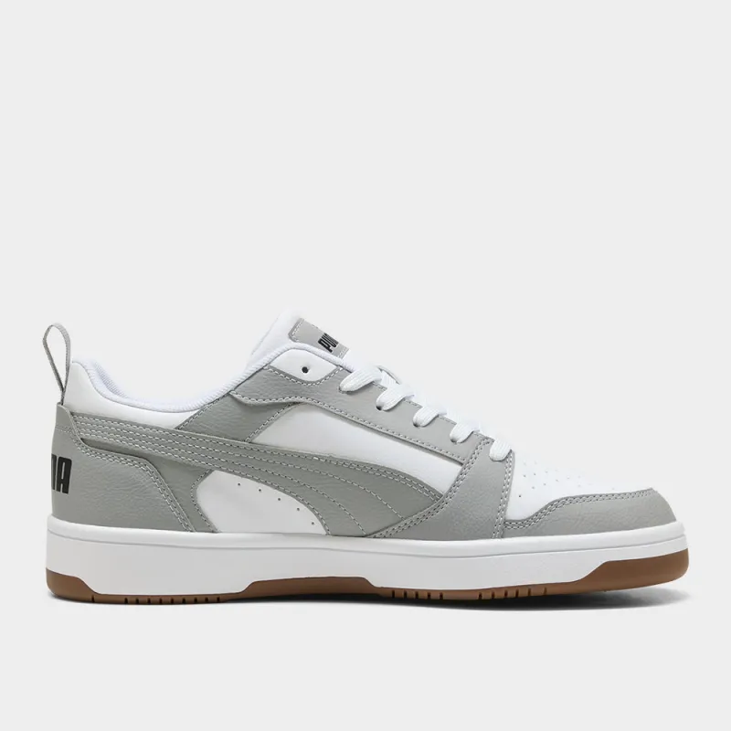 Puma Mens Rebound V6 Low Sneakers Grey sold by Tekkie Town