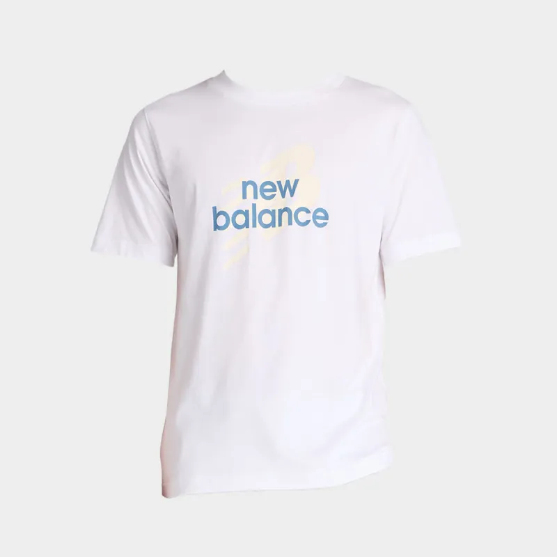 New Balance Mens Sport Angular Logo Tee White sold by Tekkie Town