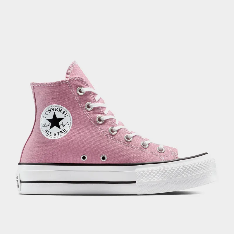 Converse Womens All Star Lift Platform High Top Sneakers Pink sold by Tekkie Town