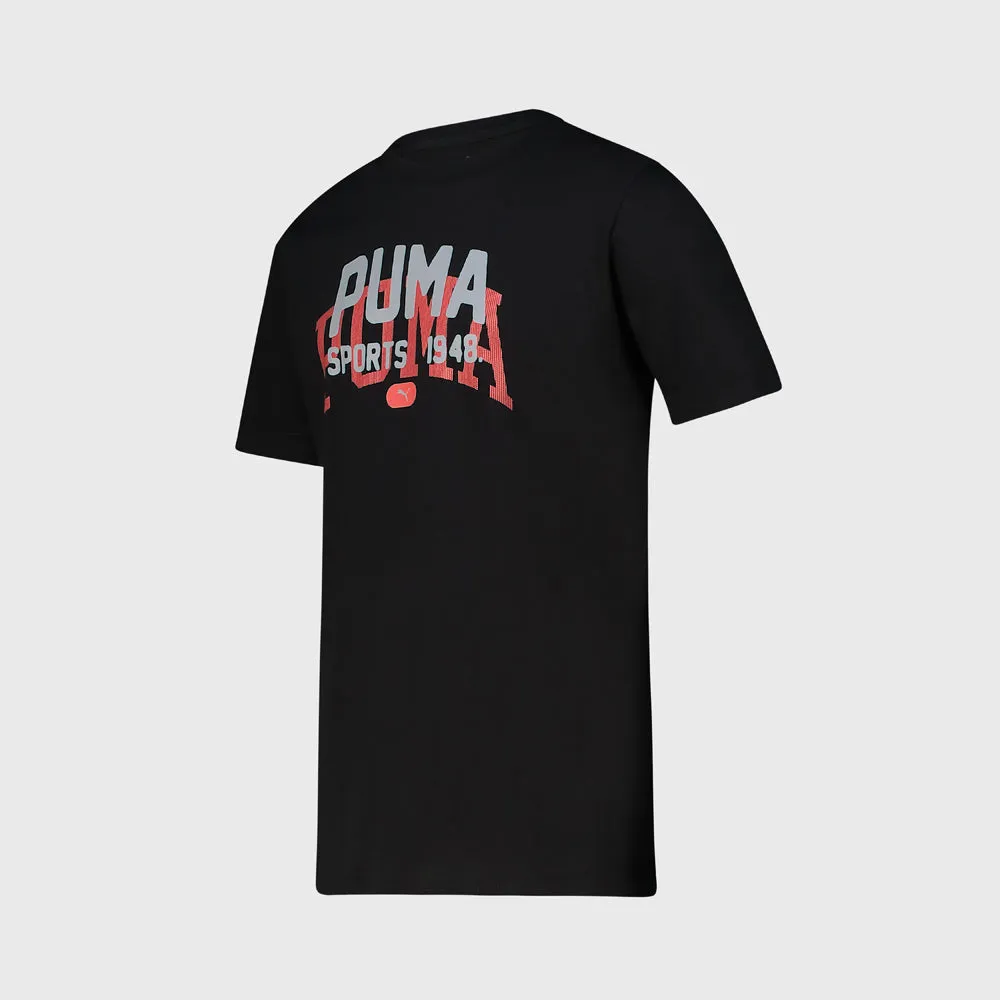 Puma Youth Graphic Varsity Tee Black sold by Tekkie Town