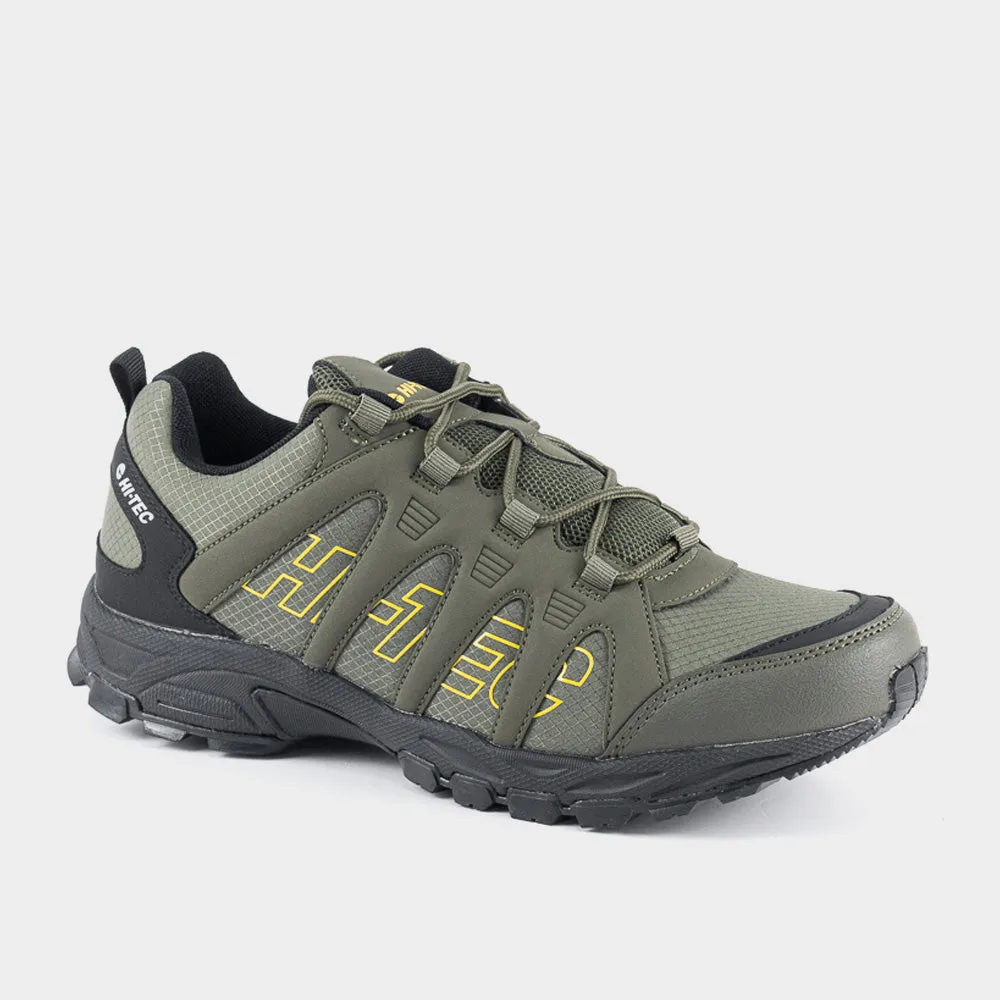Hi-Tec Mens Warrior Outdoor Shoes Olive sold by Tekkie Town
