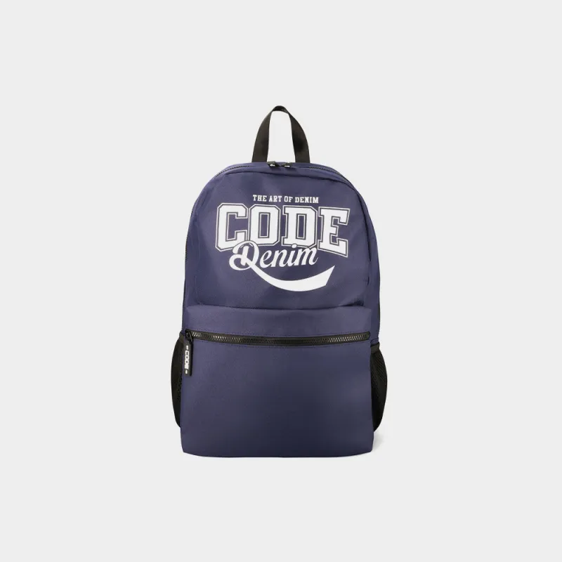 Code UNISEX Front Pocket Backpack Navy made by Tekkie Town