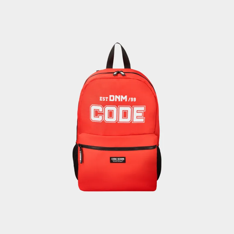 Code Unisex Front Pocket Backpack Red sold by Tekkie Town