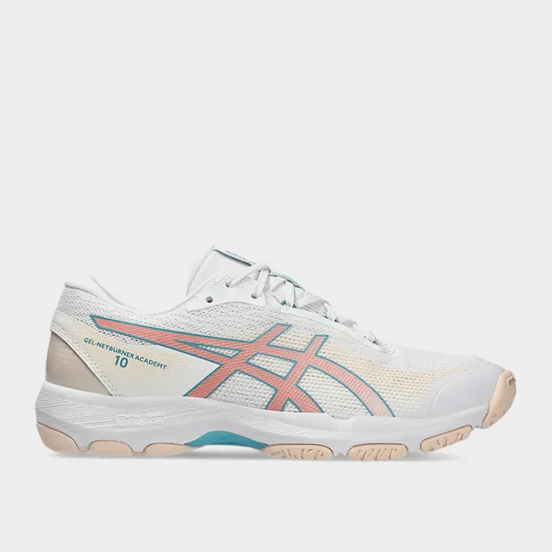 Asics Womens Netburner Academy Netball Shoes White sold by Tekkie Town