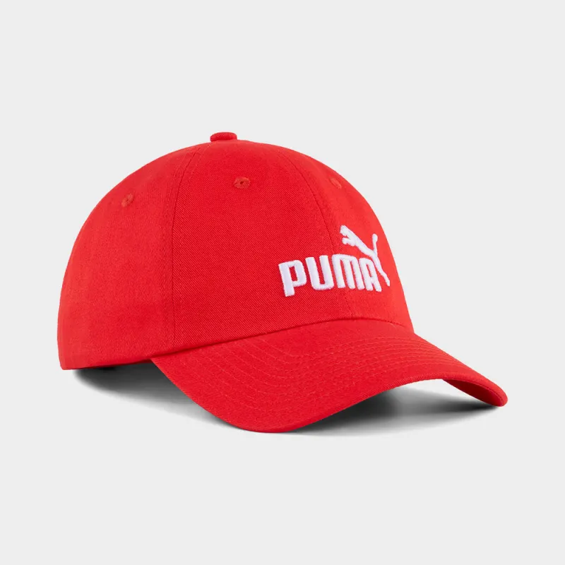 Puma Unisex Essential Logo Baseball Cap Red sold by Tekkie Town