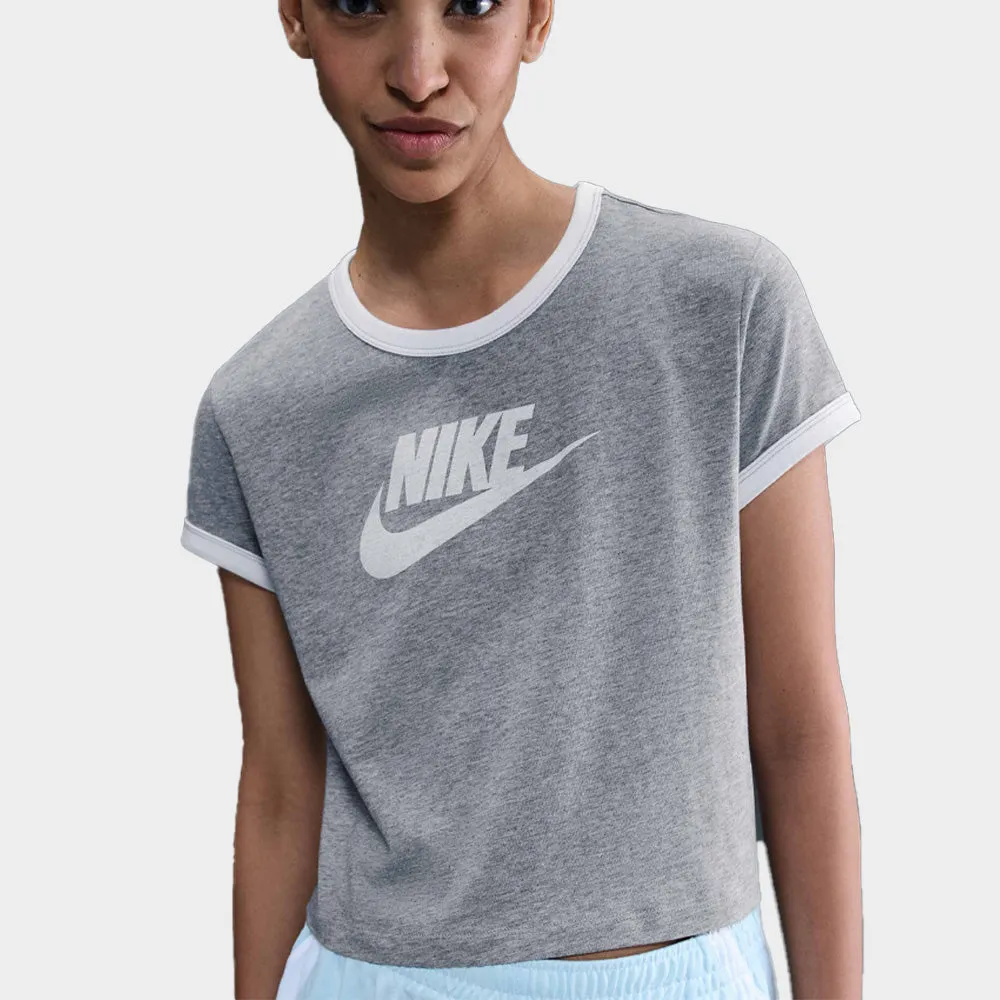 Nike Womens Ringer Vintage Run Tee Grey sold by Tekkie Town product image thumbnail 2