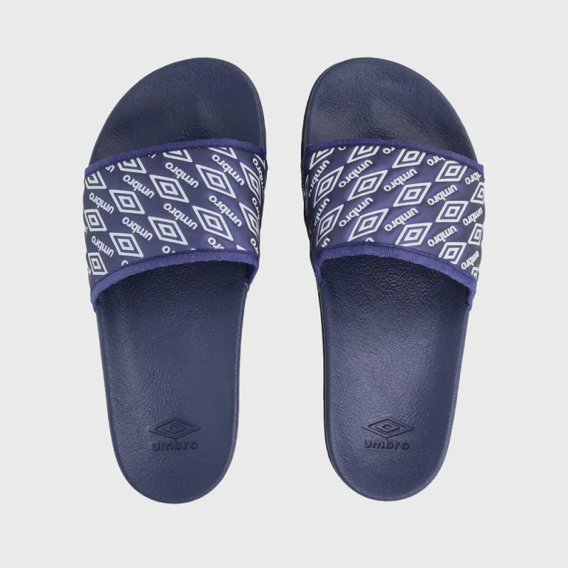 Umbro Womens Embossed Slides Navy made by Umbro
