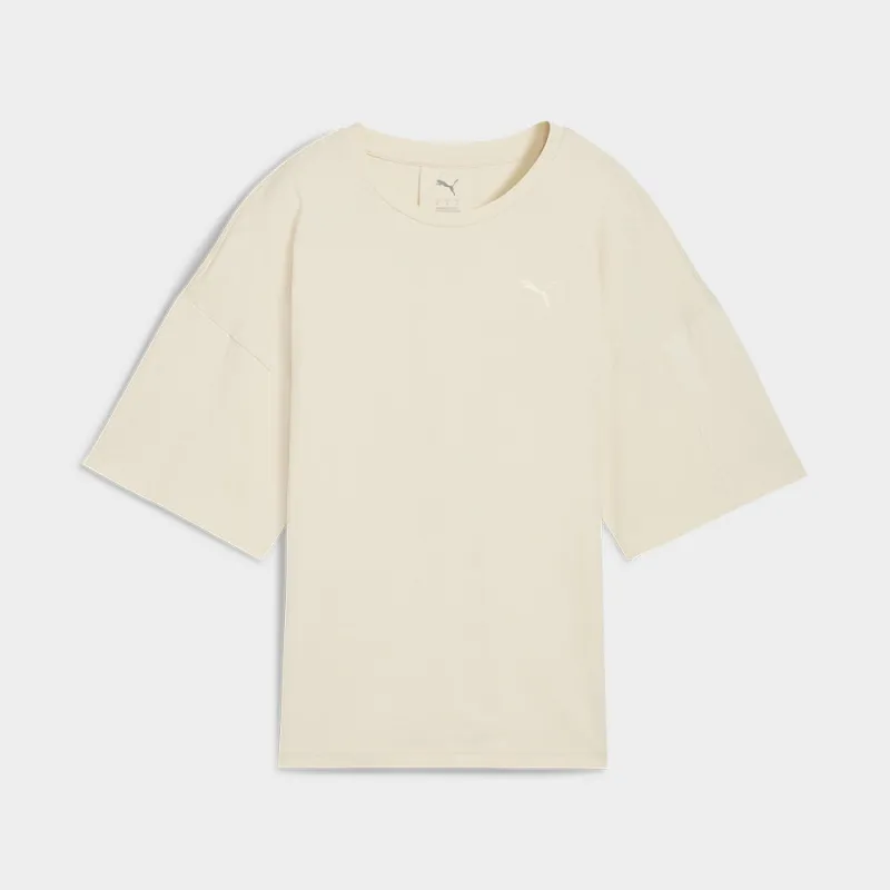 Puma Womens Her Oversized Tee Beige sold by Tekkie Town