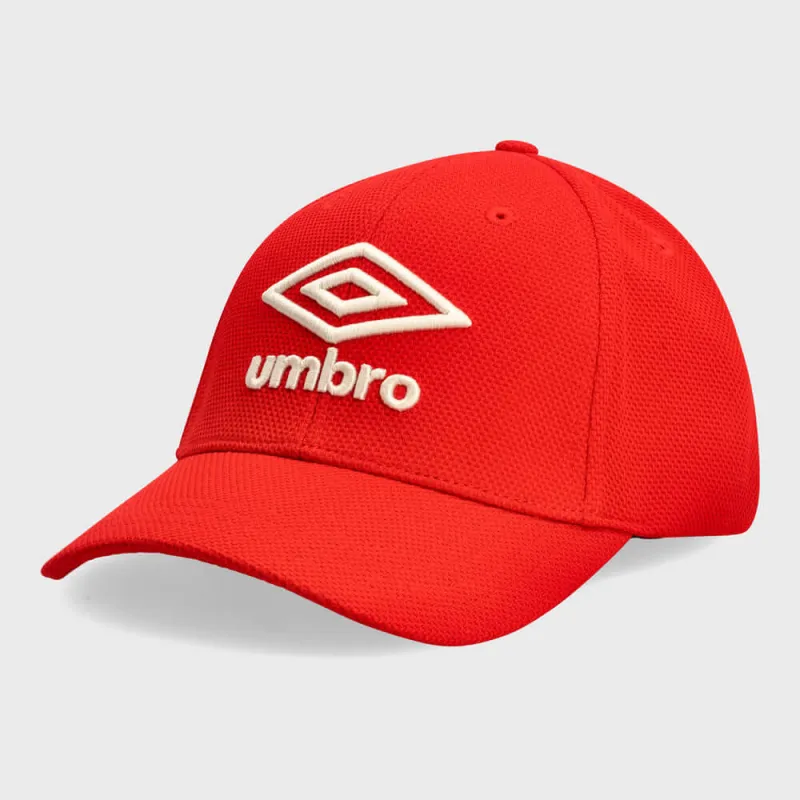 Umbro Unisex Fitted Peak Cap Red sold by Tekkie Town