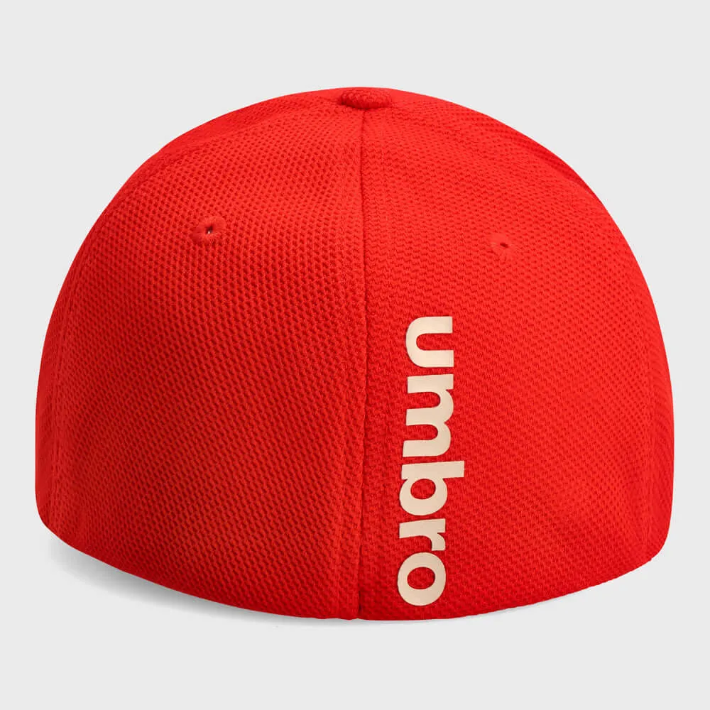 Umbro Unisex Fitted Peak Cap Red sold by Tekkie Town product image thumbnail 3