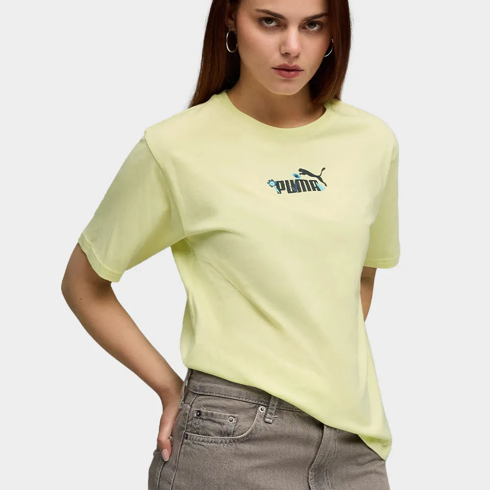 Puma Womens Essential Nature Relaxed Tee Yellow sold by Tekkie Town product image thumbnail 3