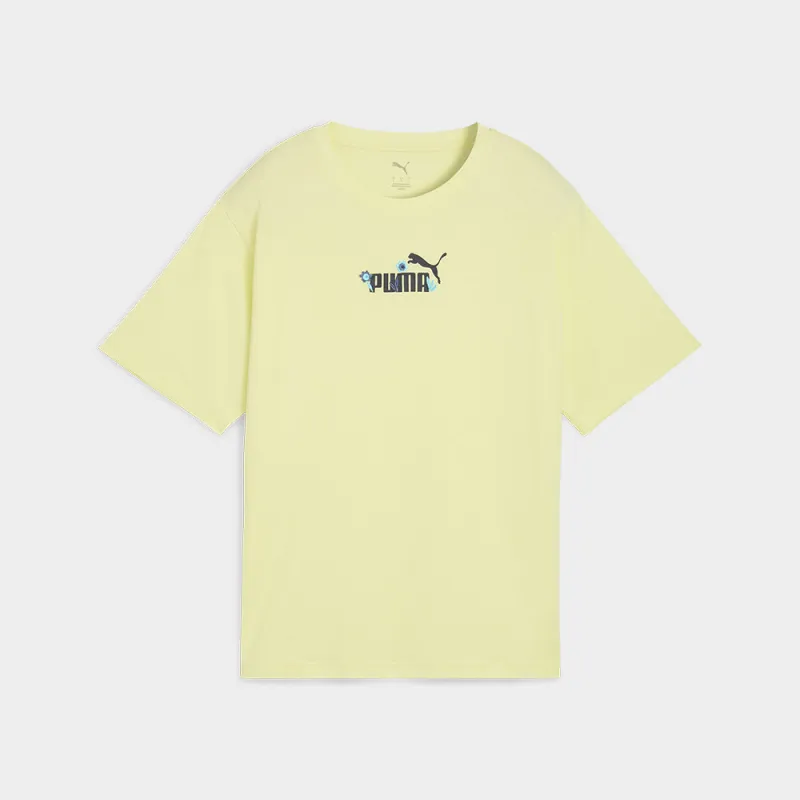 Puma Womens Essential Nature Relaxed Tee Yellow sold by Tekkie Town