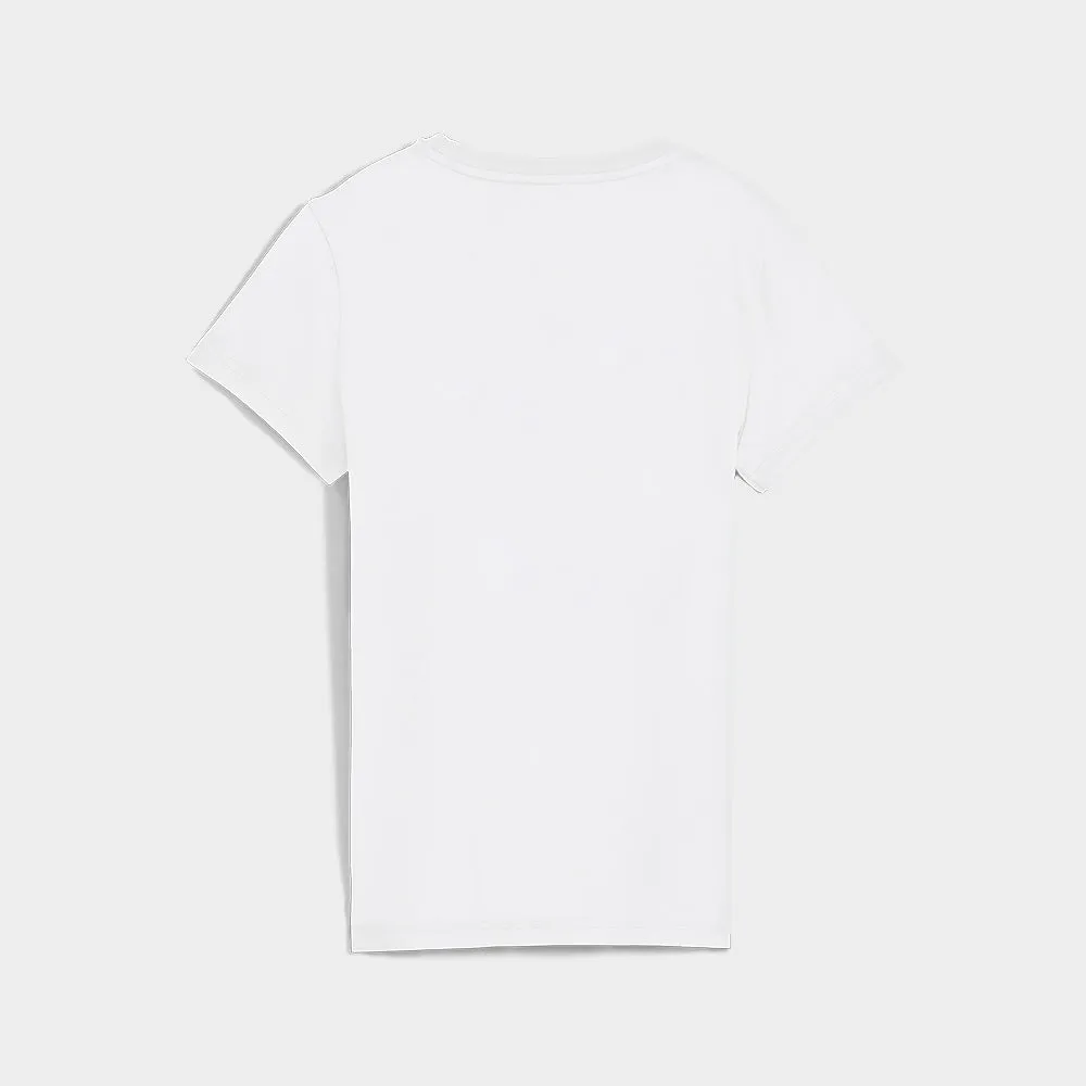 Puma Womens Graphic Stacked Tee White sold by Tekkie Town product image thumbnail 2