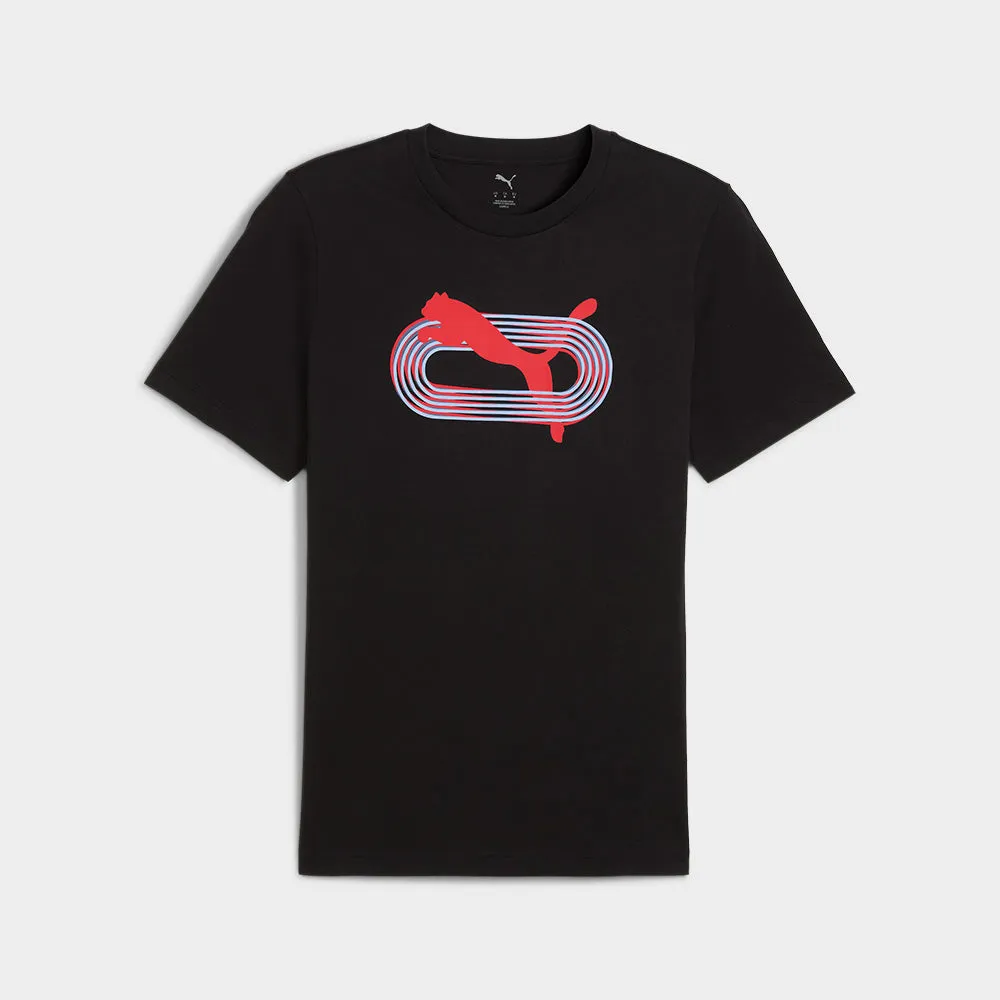 Puma Mens Graphic Circle Tee Black sold by Tekkie Town
