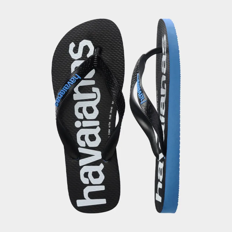 Havaianas Unisex Top Logo Mania Thong Sandals Black sold by Tekkie Town