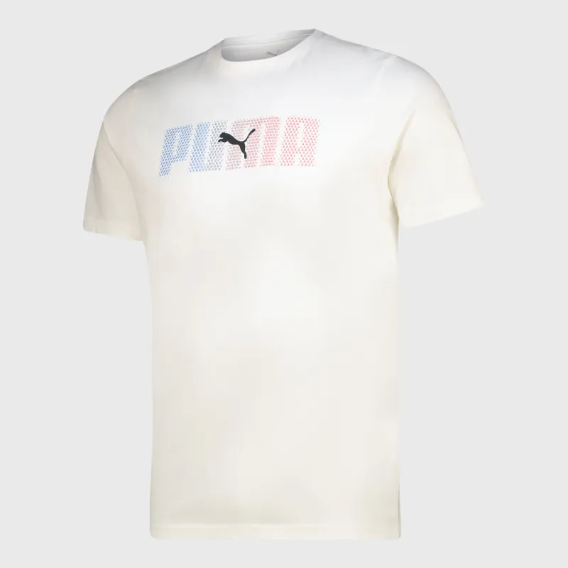 Puma Mens Essential Logo Lab Tee White sold by Tekkie Town