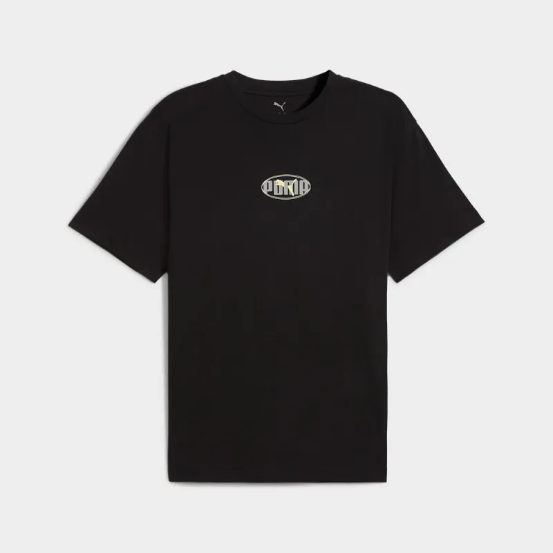 Puma Mens Essential Logo Lab Relaxed Execution Tee Black sold by Tekkie Town