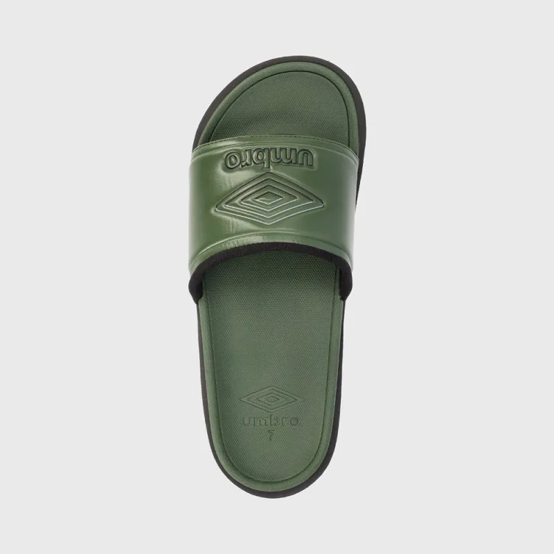 Umbro Mens Dual Density Slides Green sold by Tekkie Town