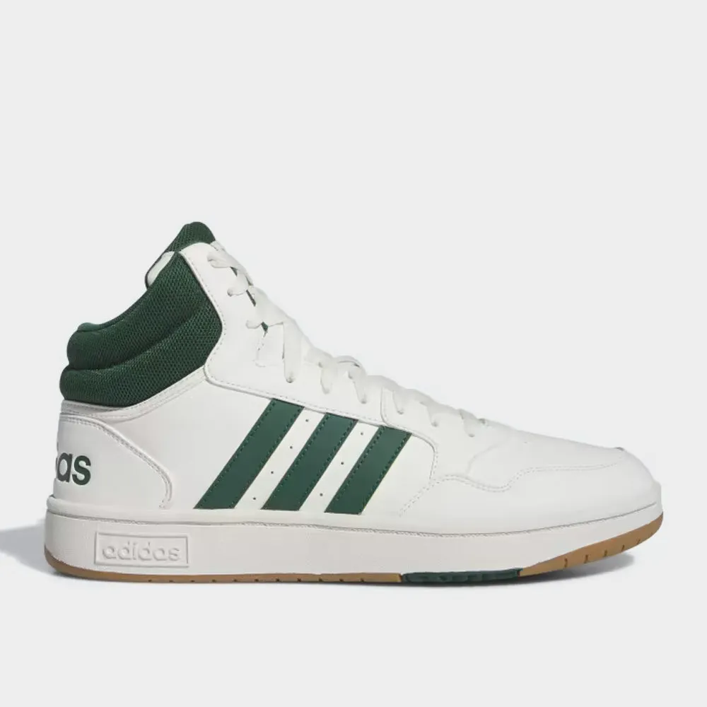 Adidas Mens Hoops 3.0 Mid Sneaker White/Green _ 173836 _ White sold by Tekkie Town