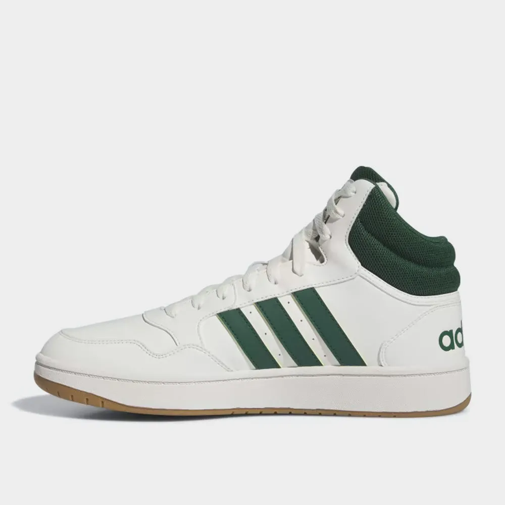 Adidas Mens Hoops 3.0 Mid Sneaker White/Green _ 173836 _ White sold by Tekkie Town product image thumbnail 2