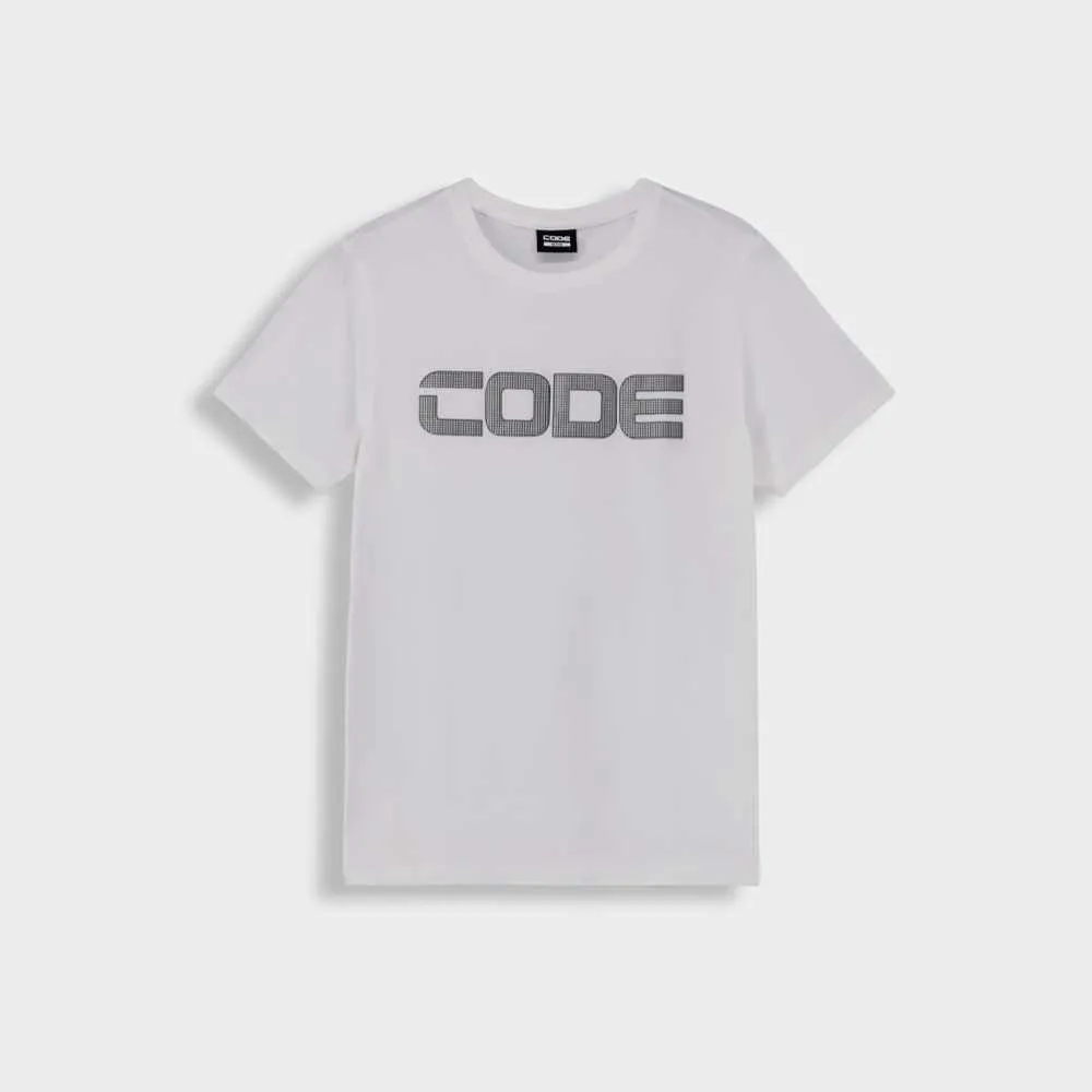 Code Mens Foil Grid Puff Graphic Tee White sold by Tekkie Town