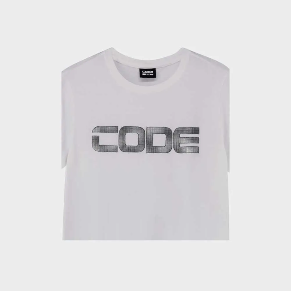 Code Mens Foil Grid Puff Graphic Tee White sold by Tekkie Town product image thumbnail 2