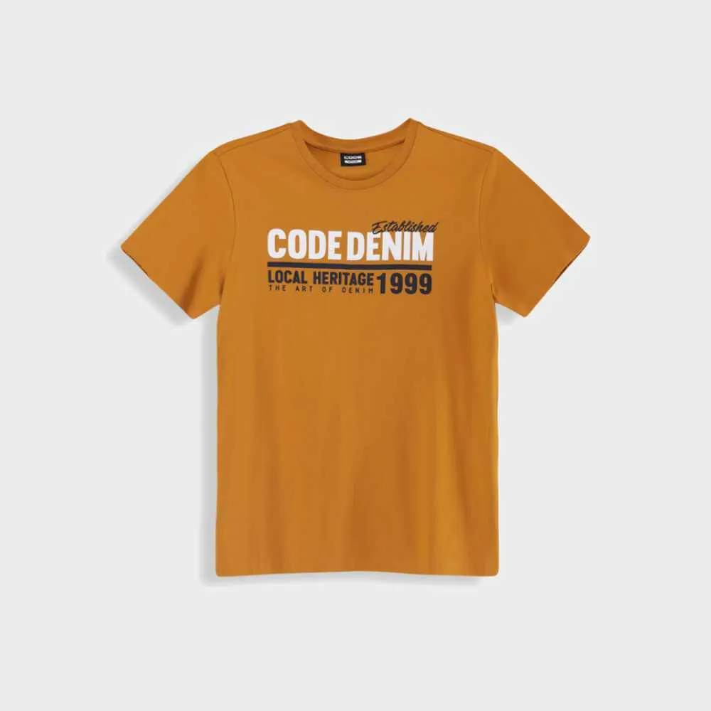 Code Mens Above The Line Graphic Tee Yellow sold by Tekkie Town