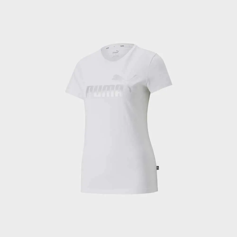 Puma WOMENS Essential Logo Lab Tee White sold by Tekkie Town